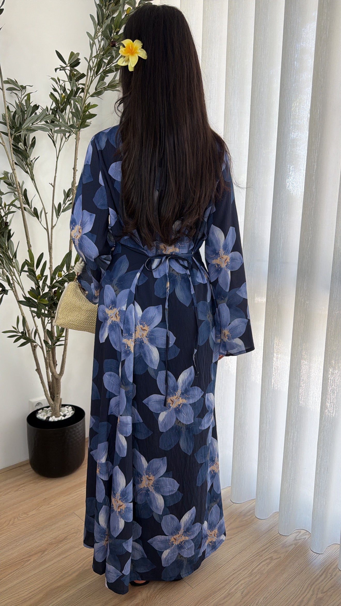 Navy Flower Dress