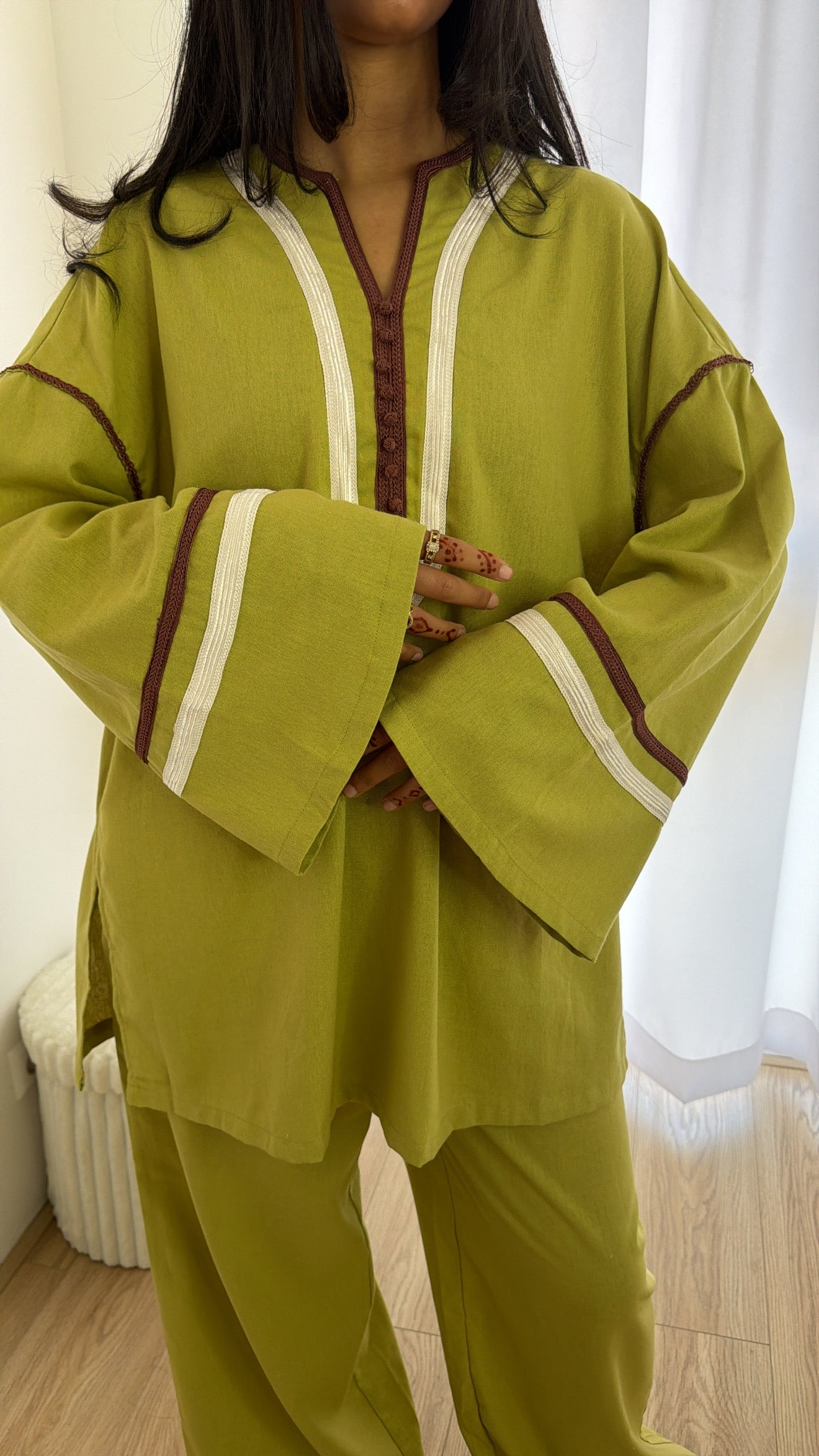 Kaftan Twinset Lime Olive