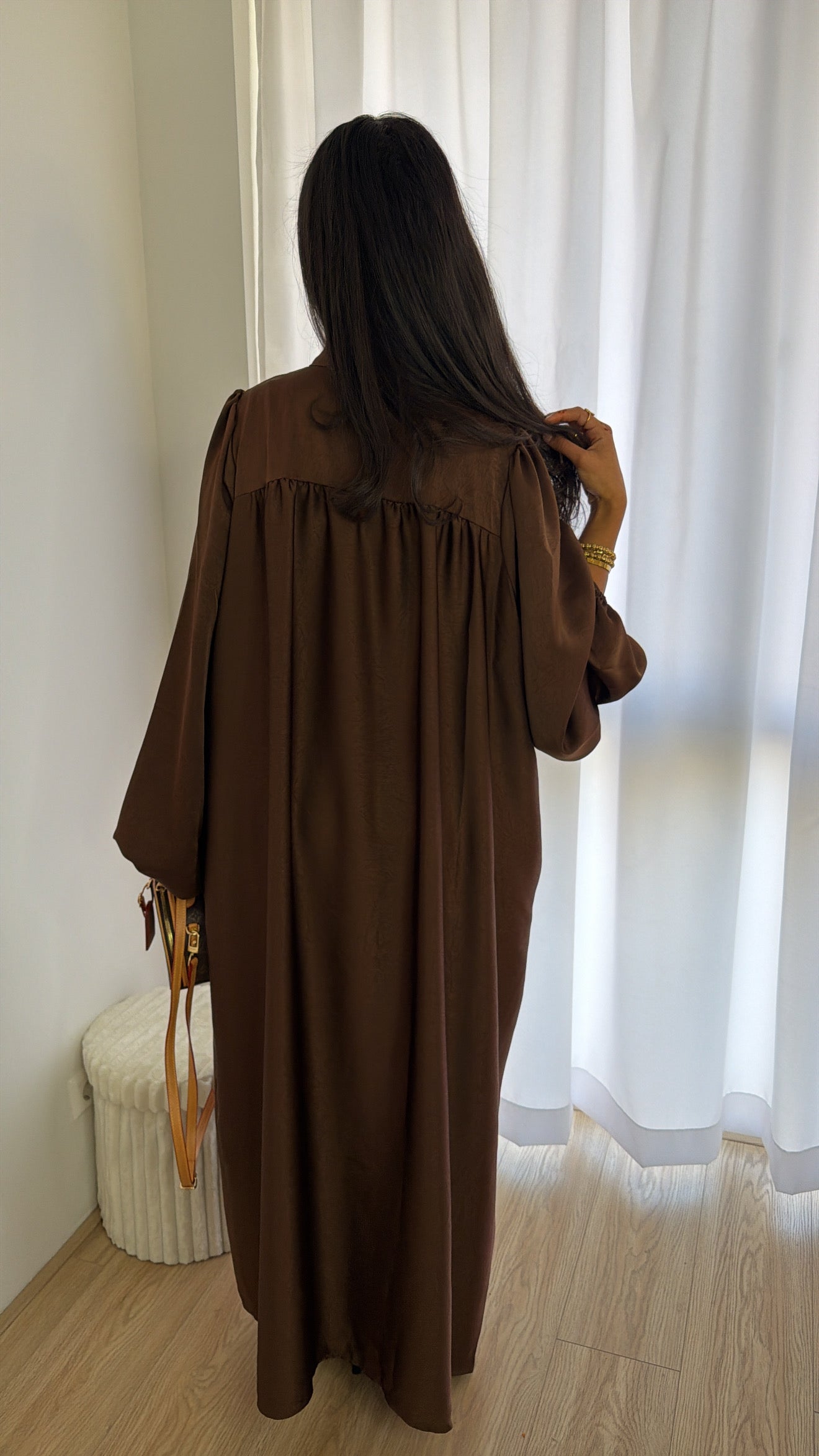 Bow Abaya Brown