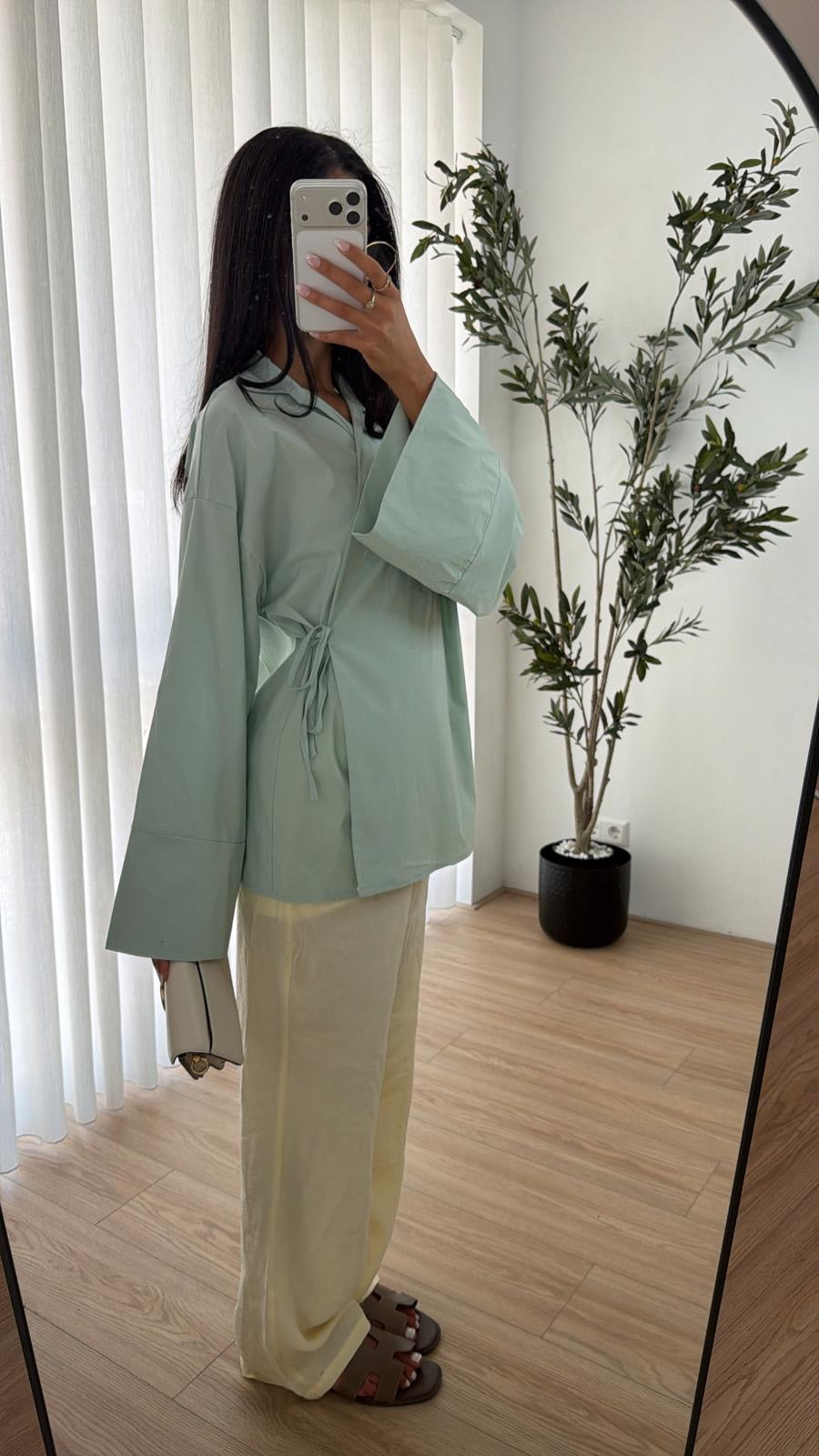 Cotton Tie Blouse