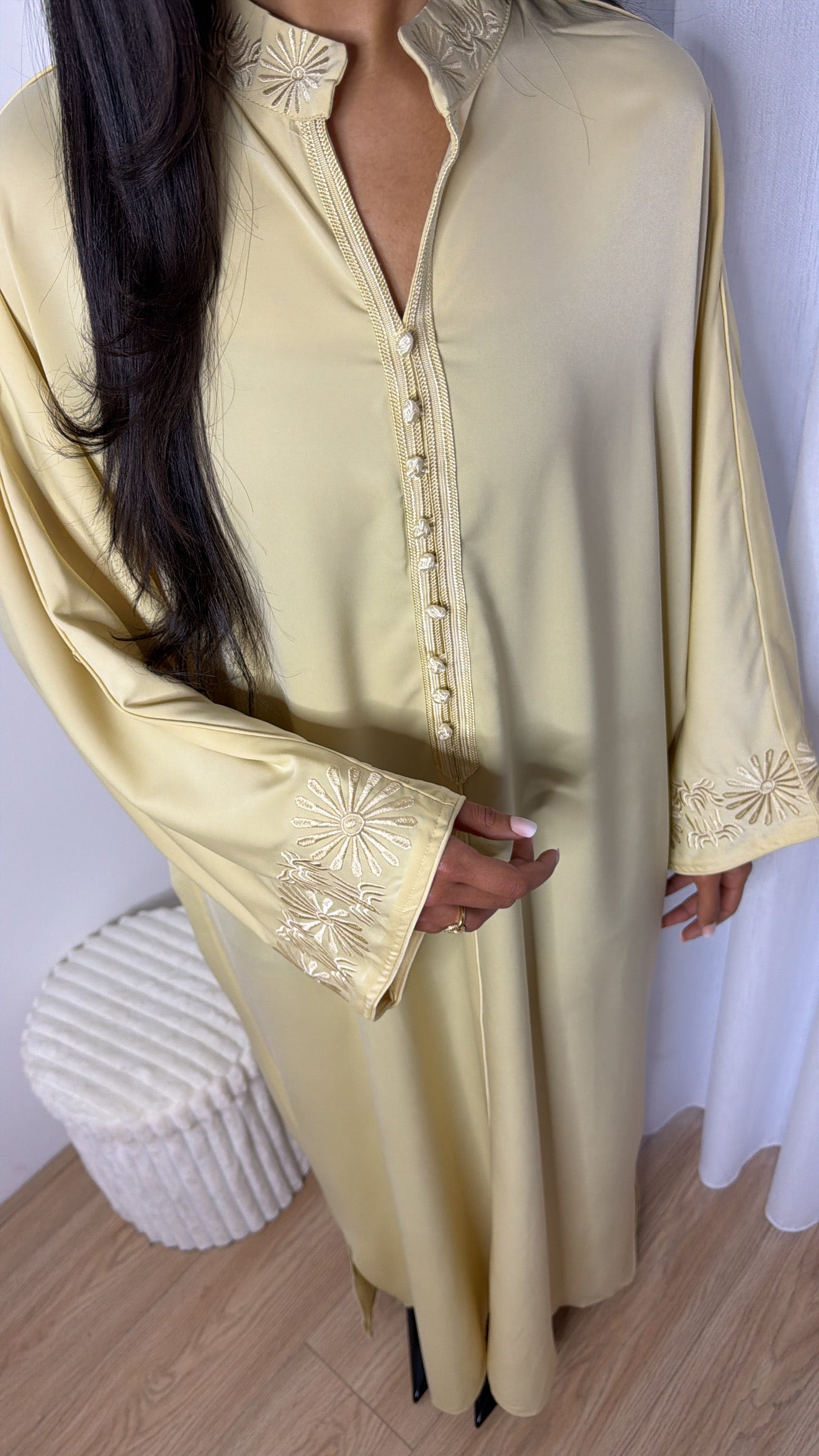 Kaftan Bloom Dress Yellow