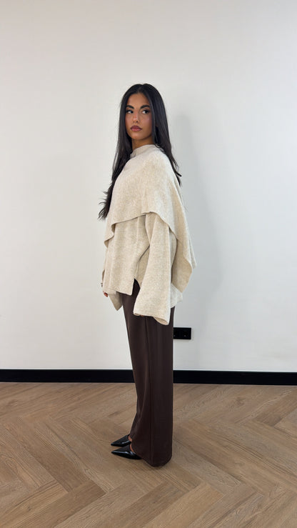 Knitted Cape Cardigan