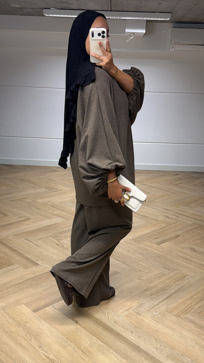 Puff sleeve twinset