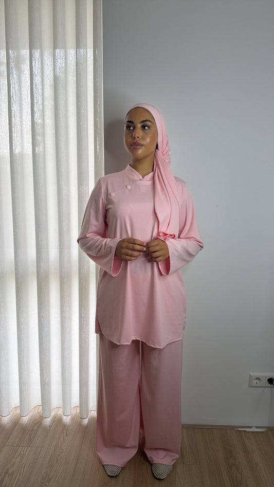 Button  Burkini Soft Pink