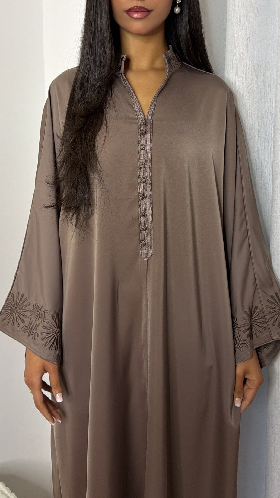Kaftan Bloom Dress Taupe