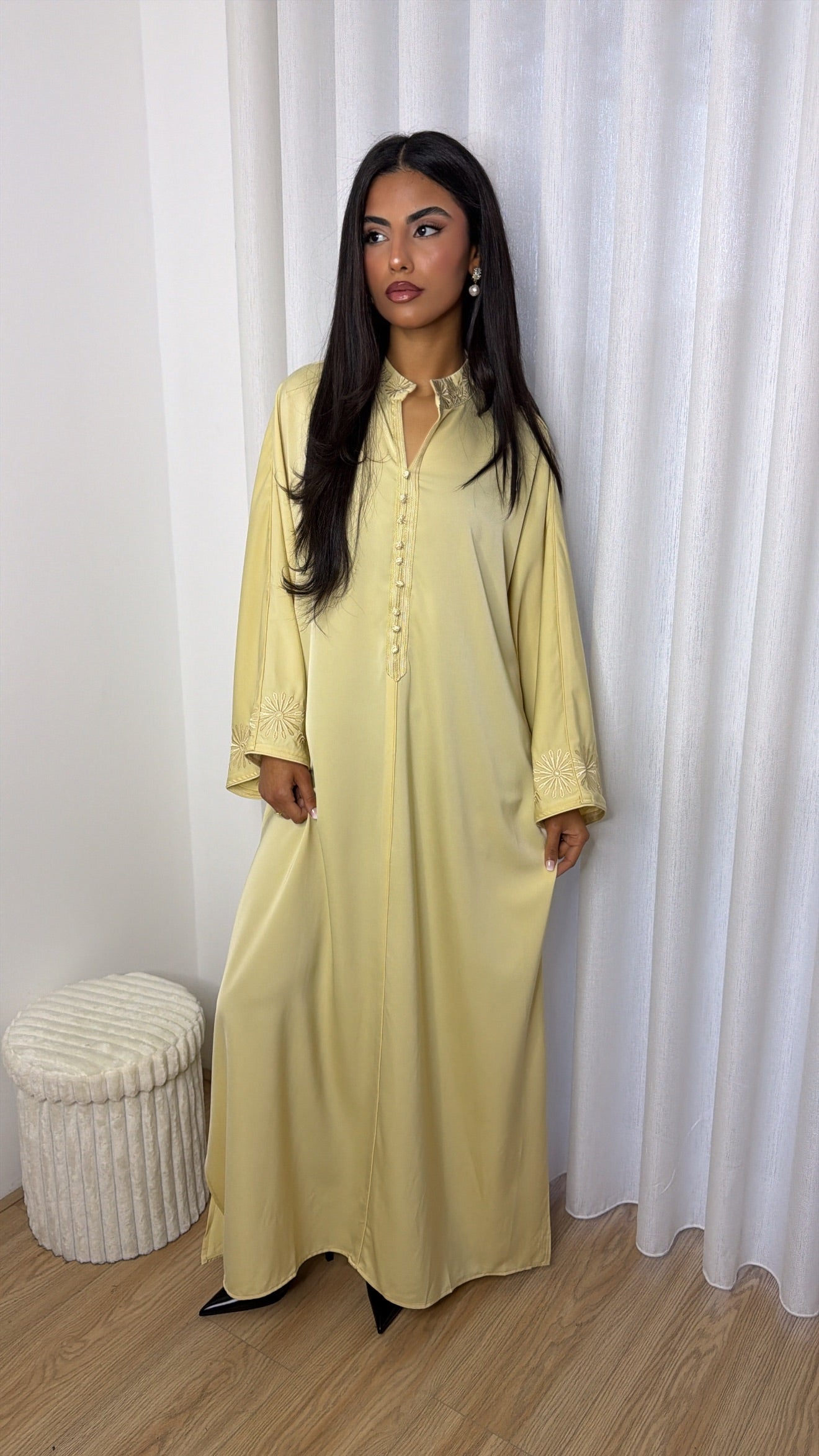 Kaftan Bloom Dress Yellow