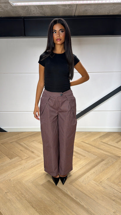 Checkered Ballon Pantalon