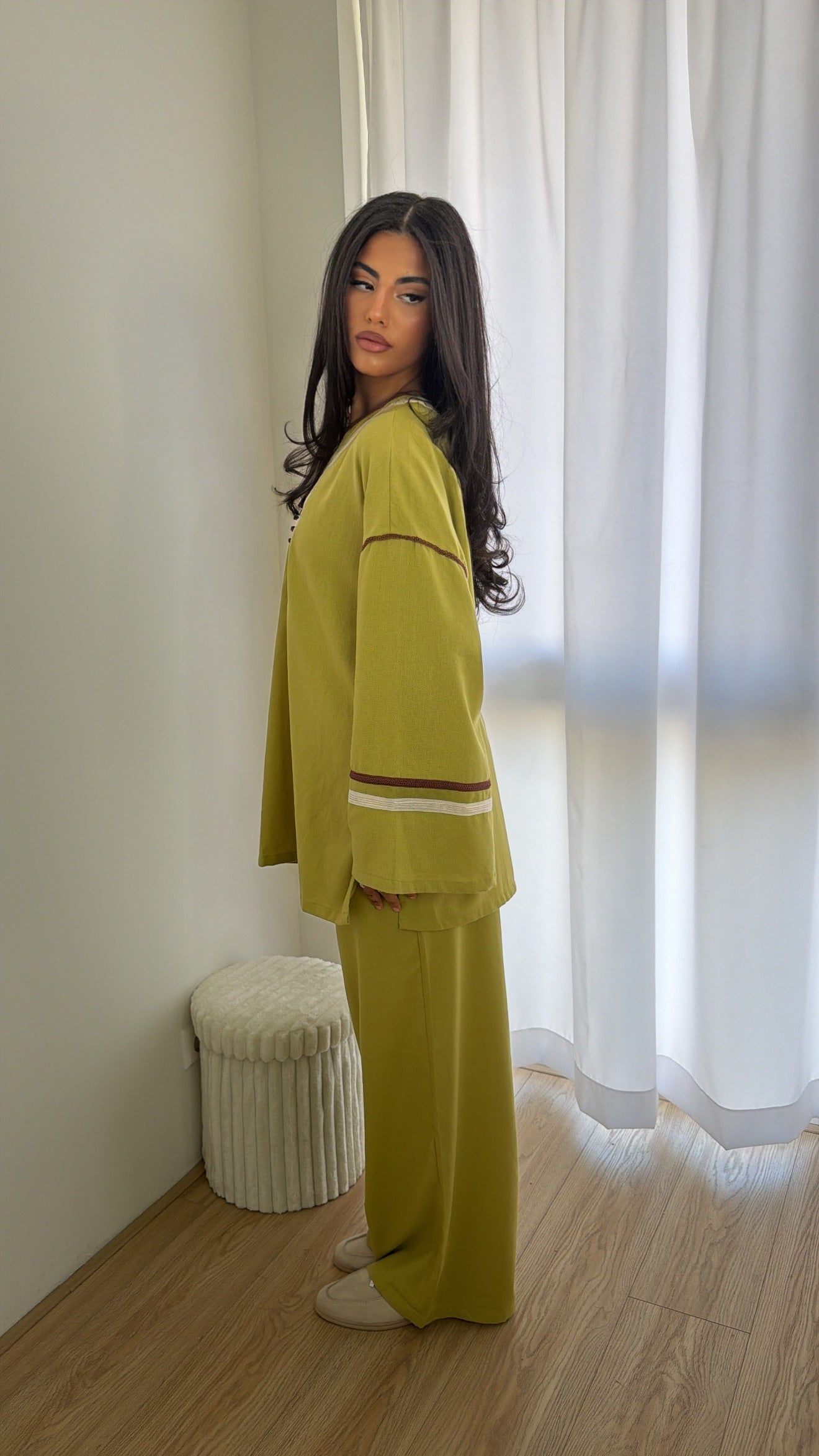 Kaftan Twinset Lime Olive
