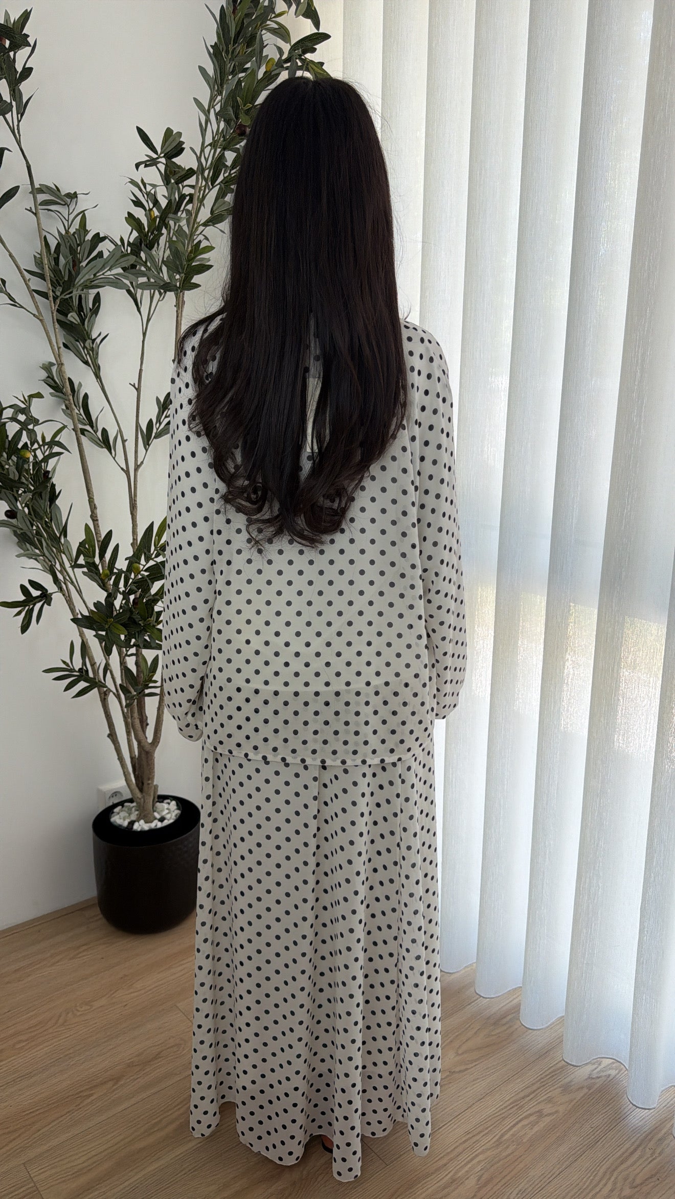 Polka Dot Set white