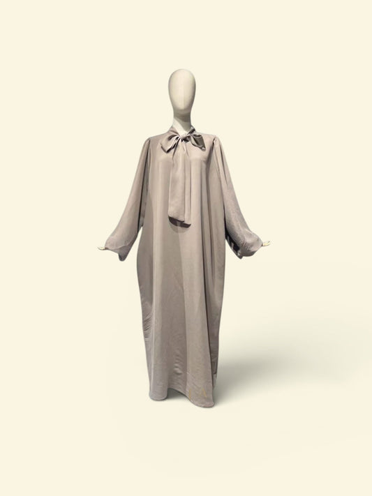 Bow Dress Taupe