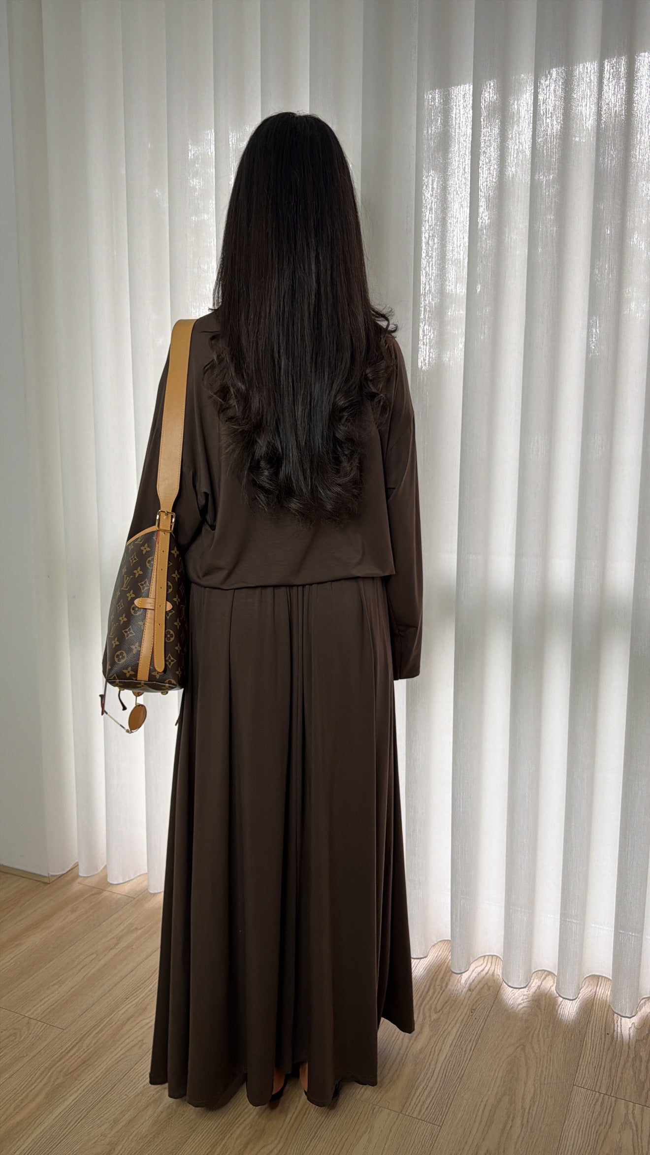 Premium Stretchy Set Chocolate Brown