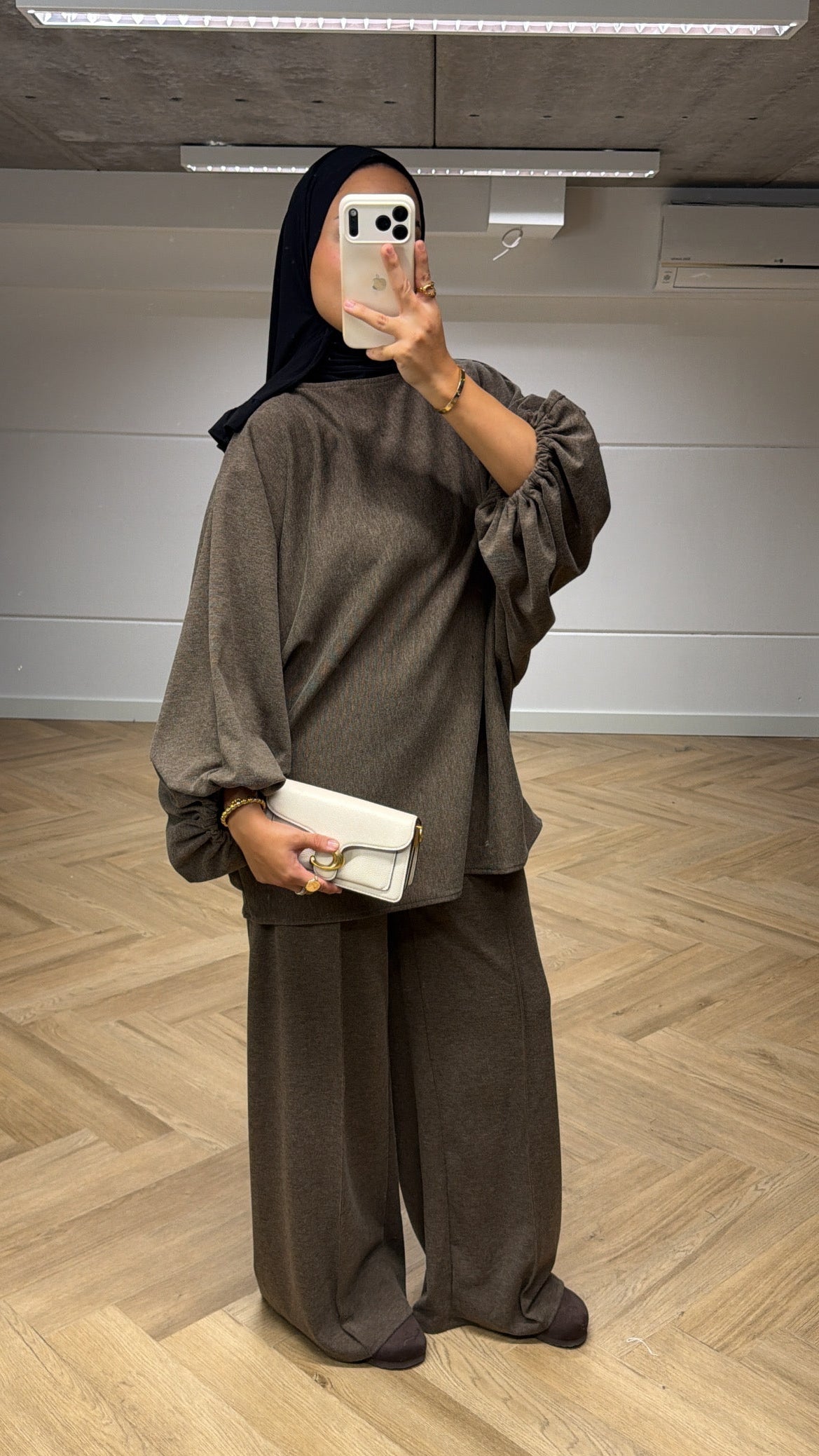 Puff sleeve twinset