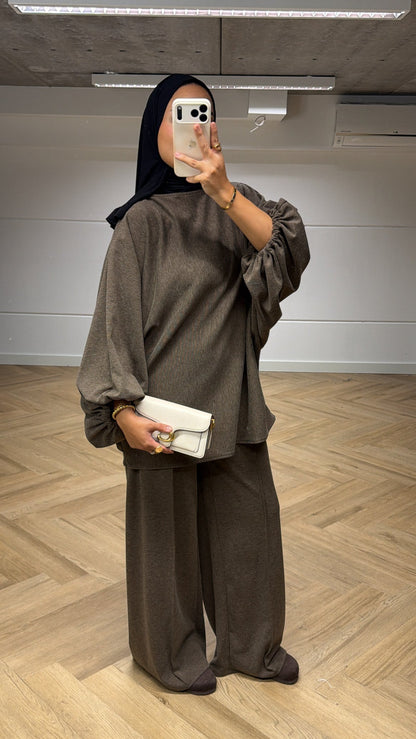 Puff sleeve twinset