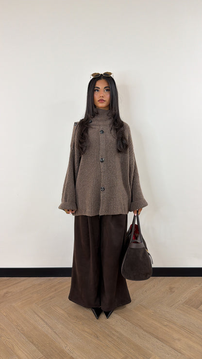 Wool Button Cardigan