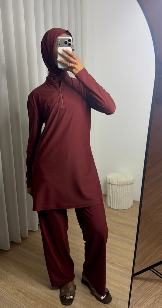 Essential Burkini Burgundy