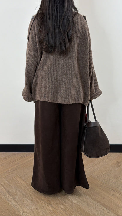 Pantalon Suède look