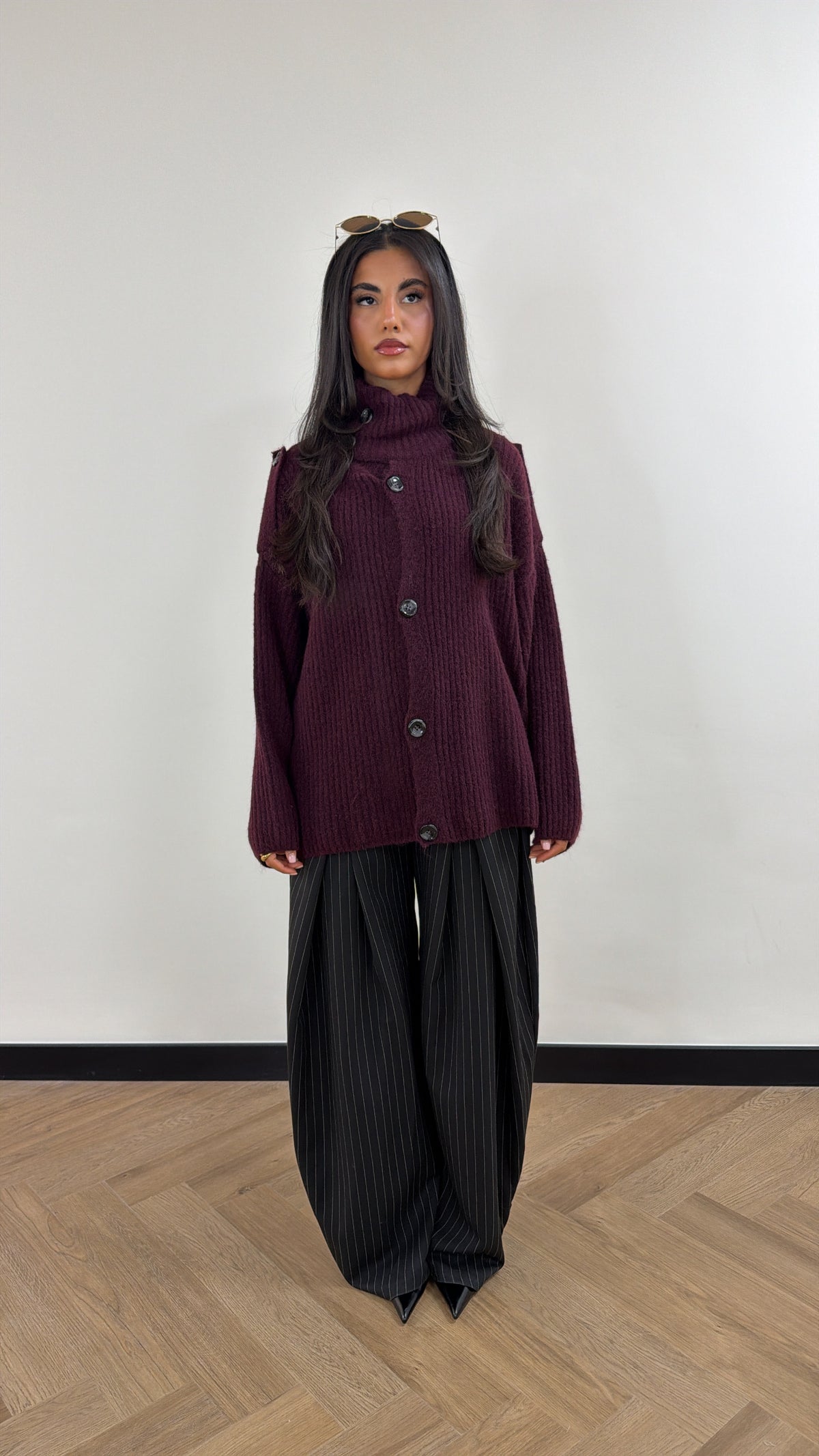 Wool Button Cardigan