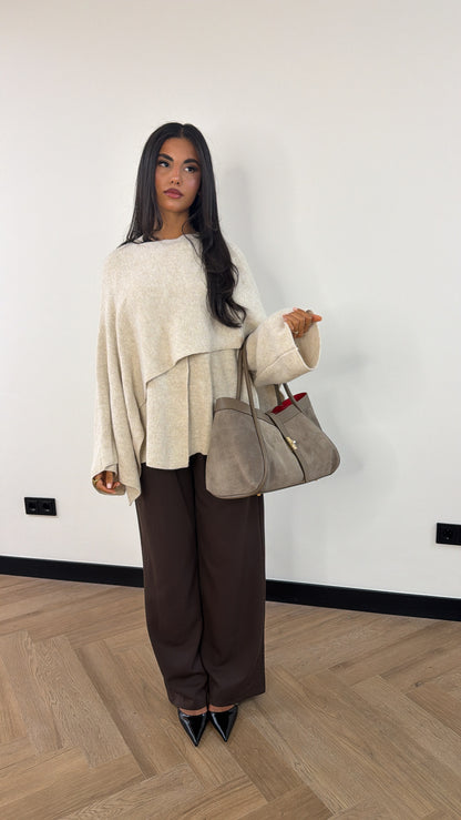 Knitted Cape Cardigan
