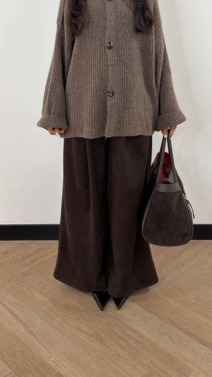Pantalon Suède look