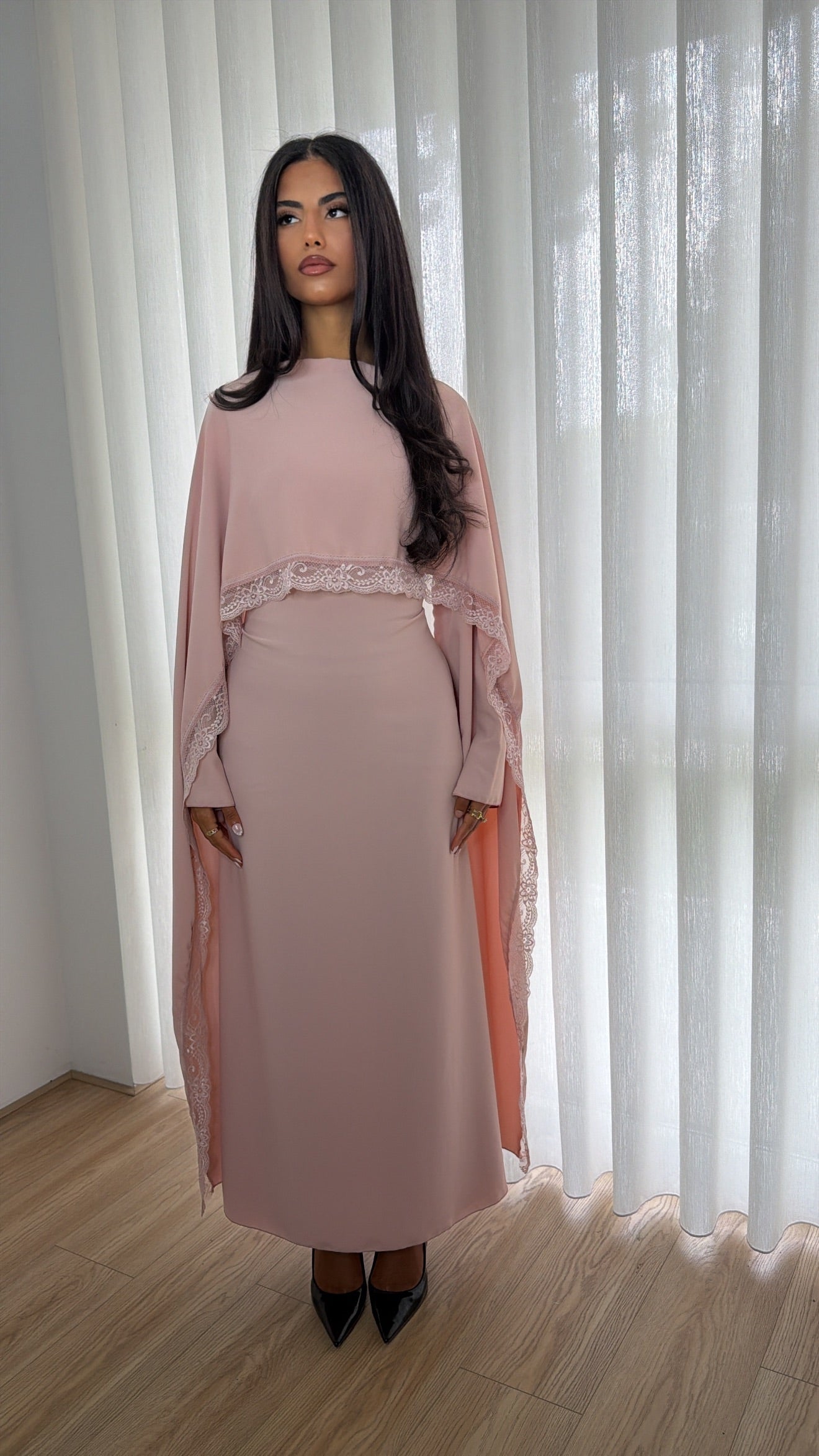Lace Dress Soft Pink