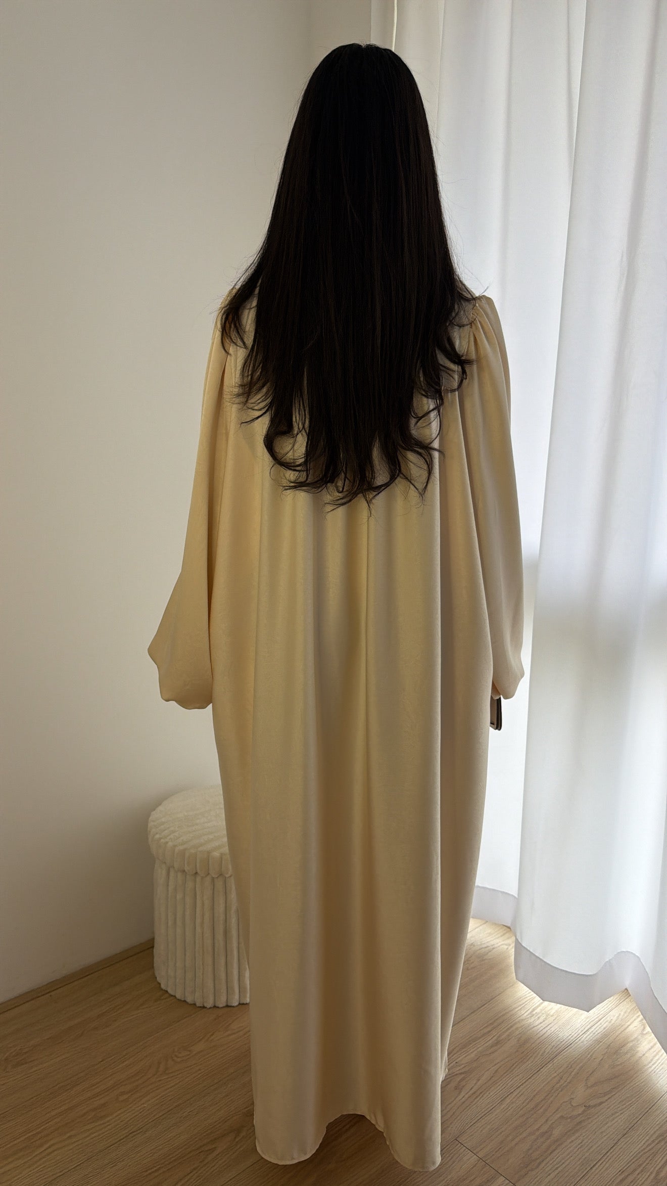 Bow Abaya Beige