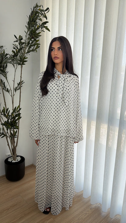 Polka Dot Set white