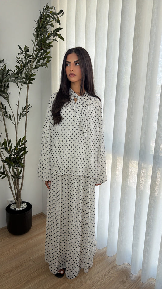 Polka Dot Set white