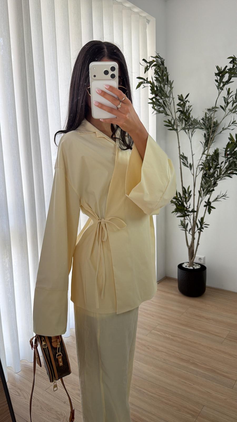 Cotton Tie Blouse