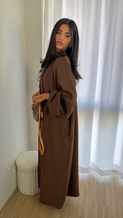 Bow Abaya Brown