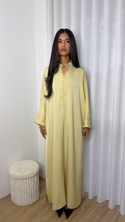 Kaftan Bloom Dress Yellow