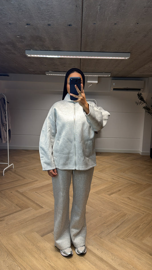 Zip track suit Grey
