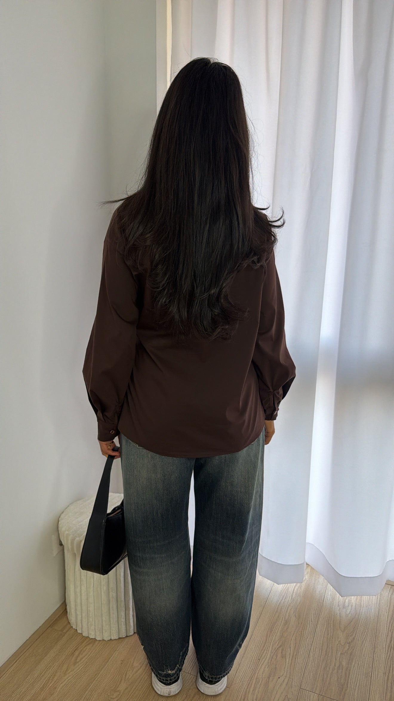 Tie Blouse Chocolate Brown