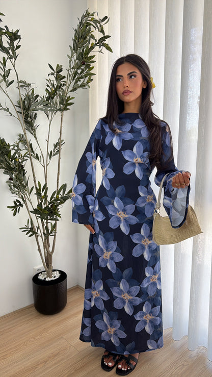 Navy Flower Dress