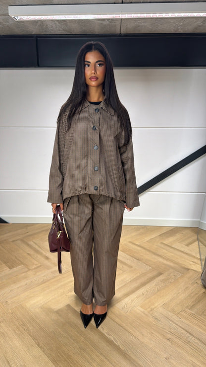 Checked Adjustable Jacket