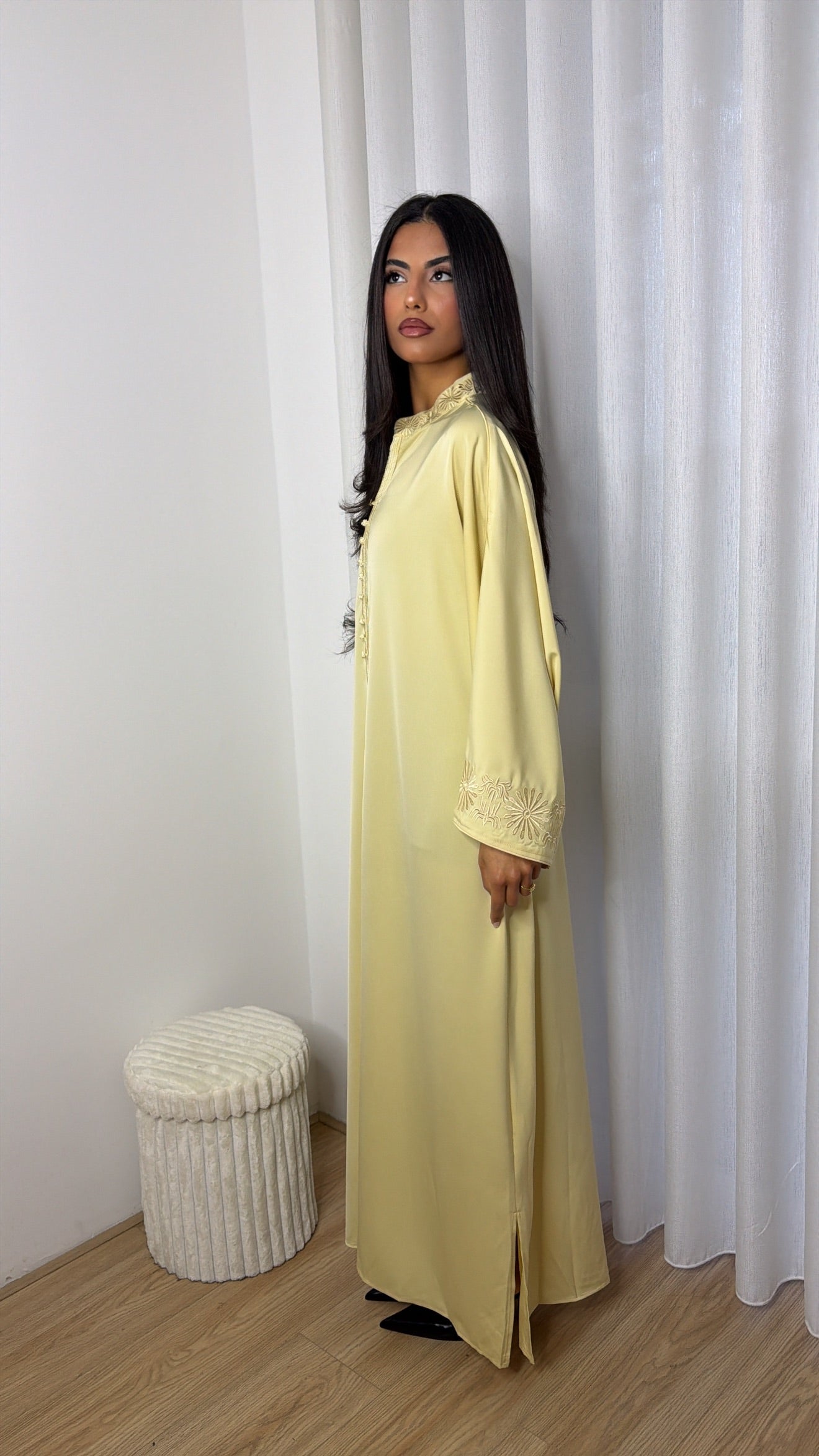 Kaftan Bloom Dress Yellow