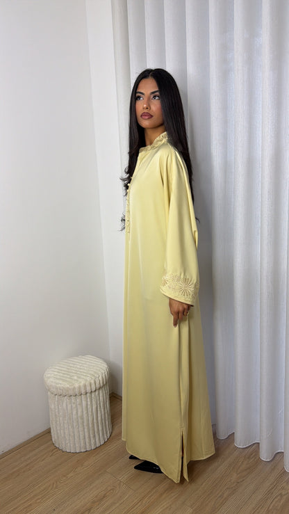 Kaftan Bloom Dress Yellow