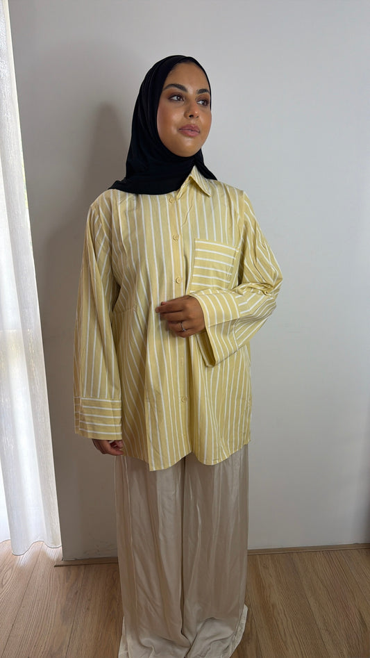 Pinstripe Blouse Yellow