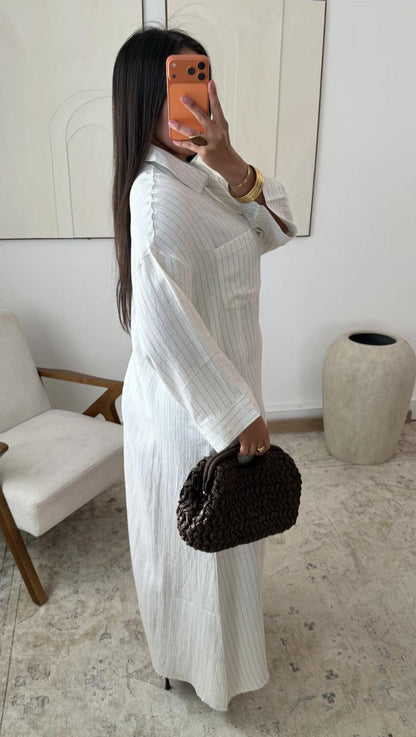 Pinstripe Maxi Dress